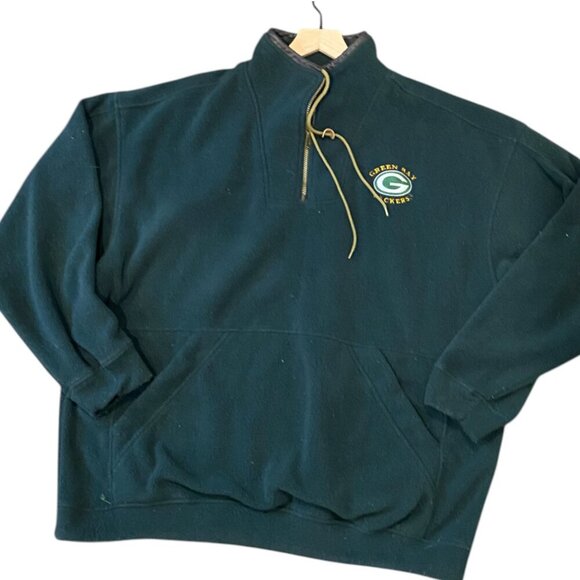 Galt Sand Other - Vintage Green Bay Packers Quarter Zip Green Men's XL NFL Football Tailgate